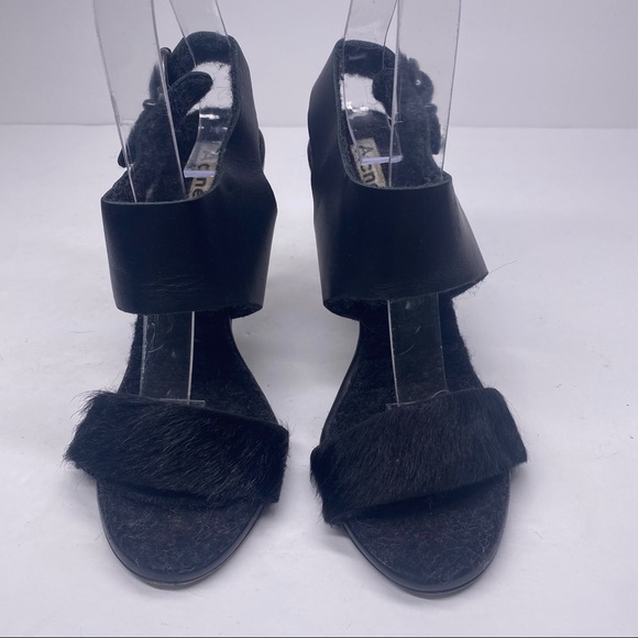 Acne Studios Tillie Leather Calf Hair Heels - Picture 3 of 6